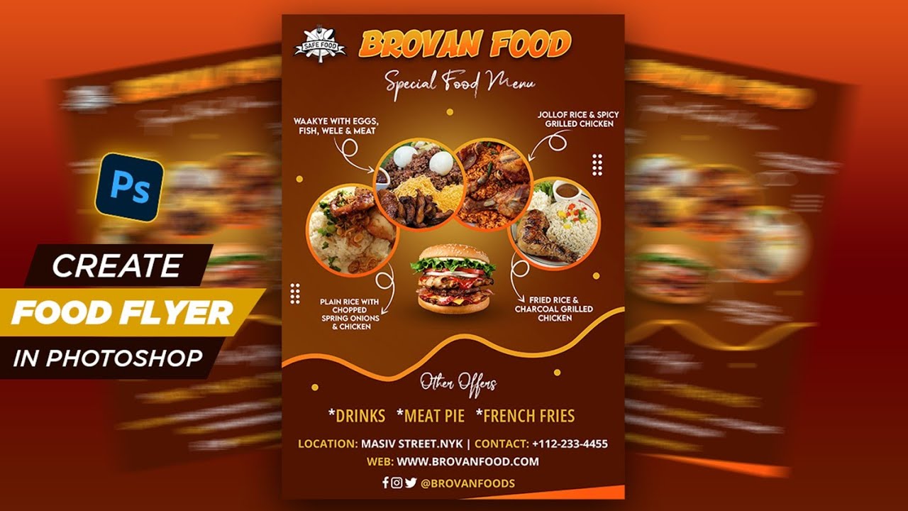 How to Create Food Flyer in Photoshop @AppleGraphicStudiobd