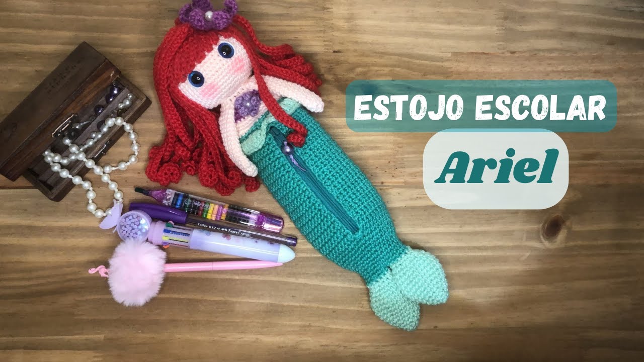 ESTOJO Sereia Ariel amigurumi passo a passo| Débora Travasso #youtube