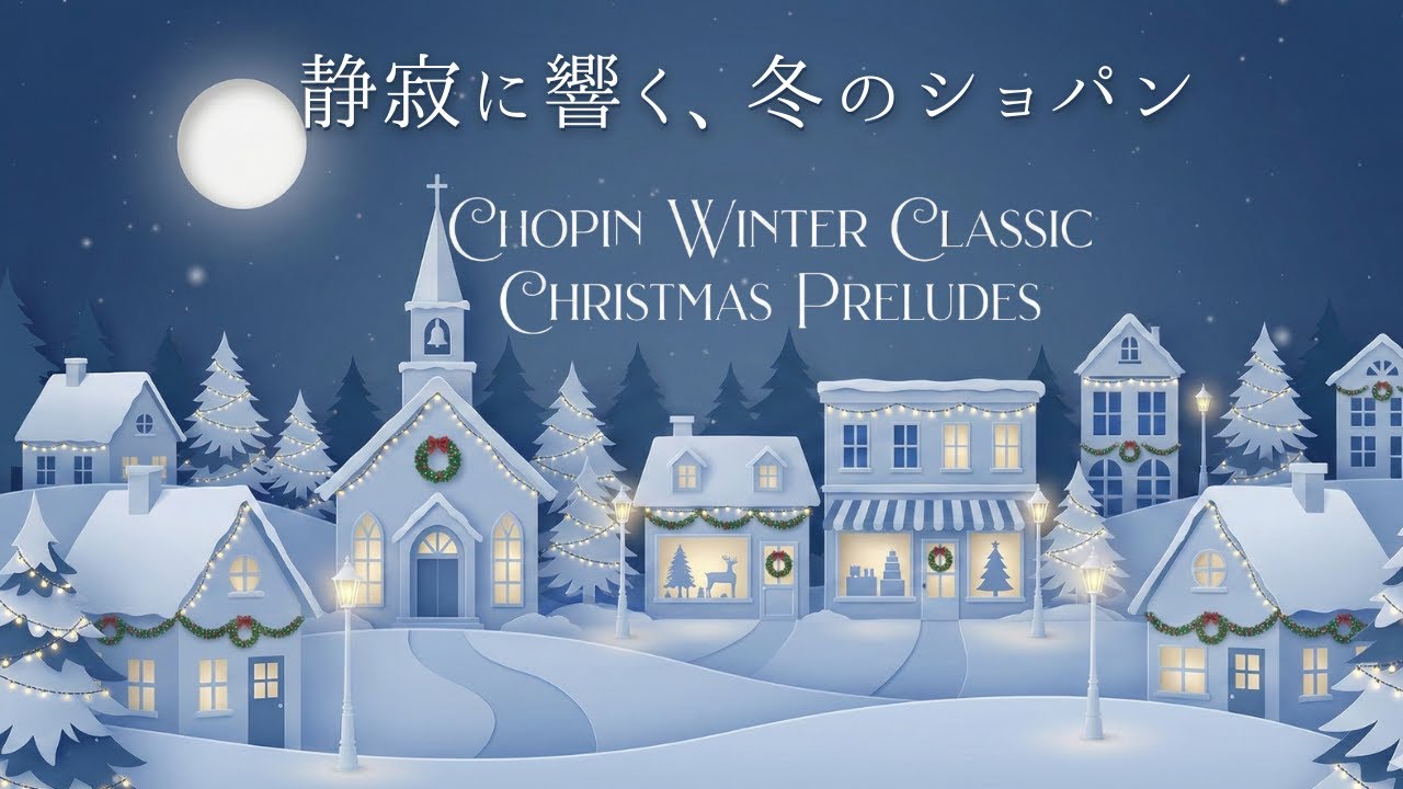 ショパン 24の前奏曲 抜粋 - 聖夜に響く冬の切り絵と静寂の旋律 - Chopin Winter Classic Preludes