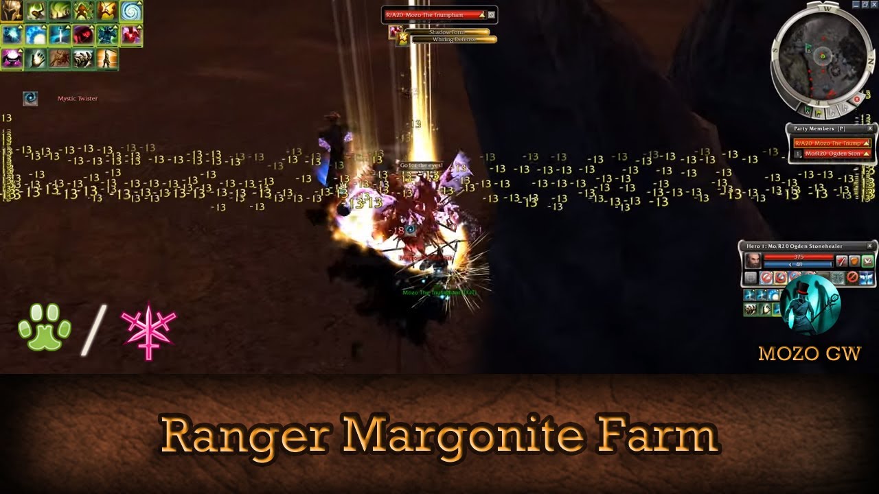 Margonite Gemstone Farm, Solo HM with Hero (DoA) - Guild Wars Ranger Farm R/A