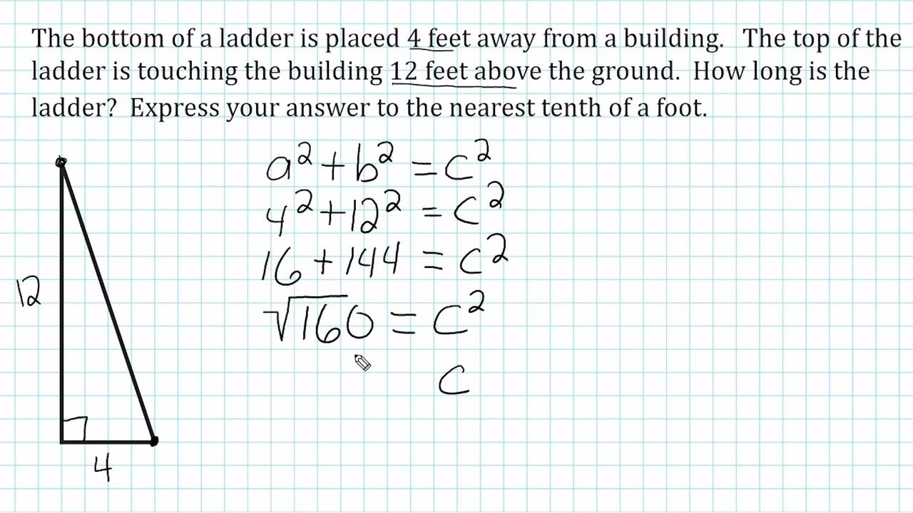 The Pythagorean Theorem   Word Problems