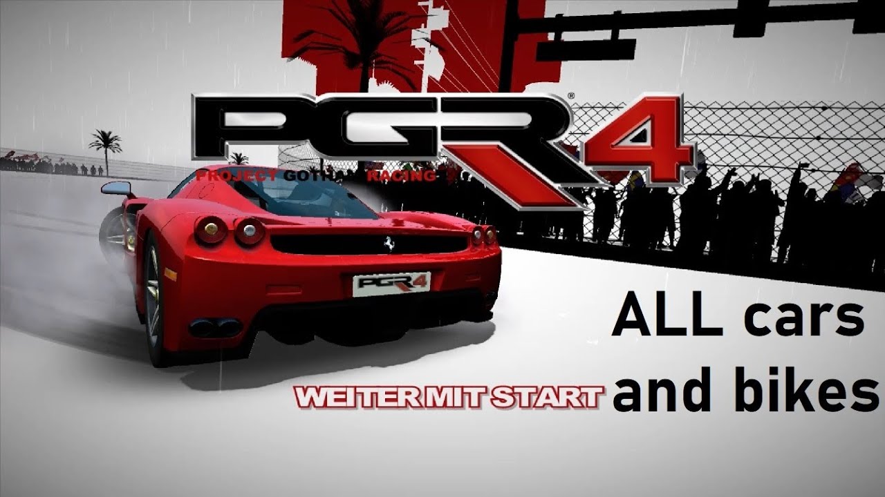 PGR 4 Car list (Project Gotham Racing 4 Xbox 360)