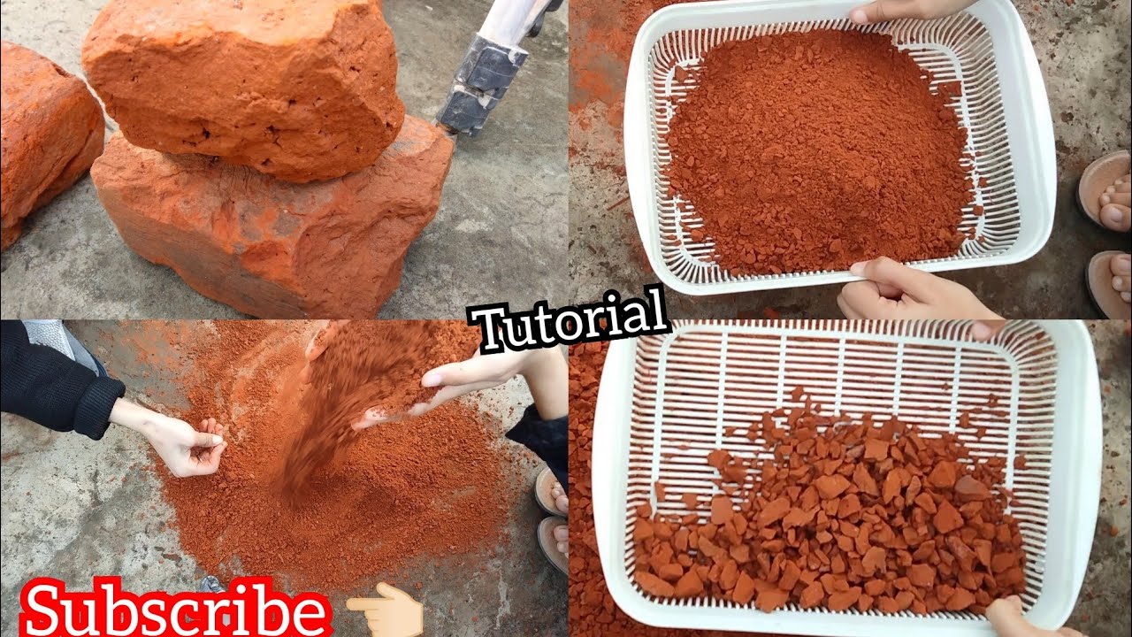 Home made Pure Red dirt texture making Complete tutorial |Red Queen ASMR ❤️