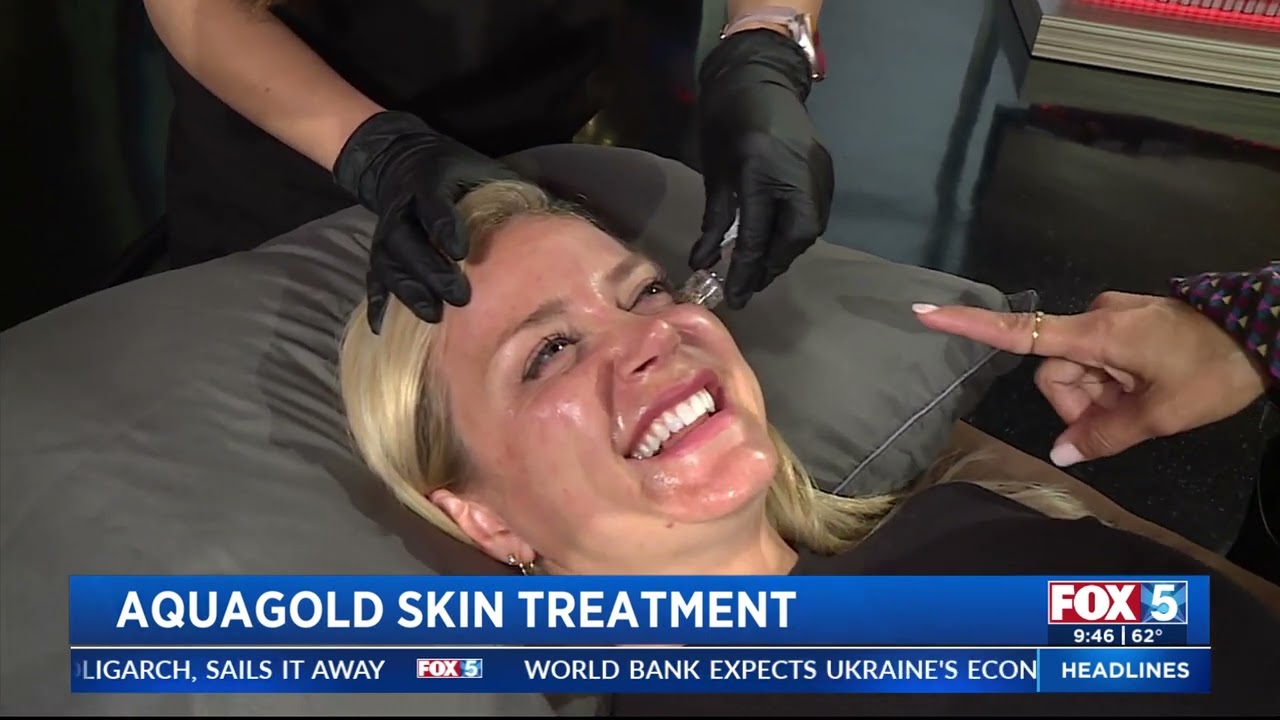 Aquagold Microneedling Skin Treatment  to Treat Aging Skin as seen on Fox 5 San Diego News