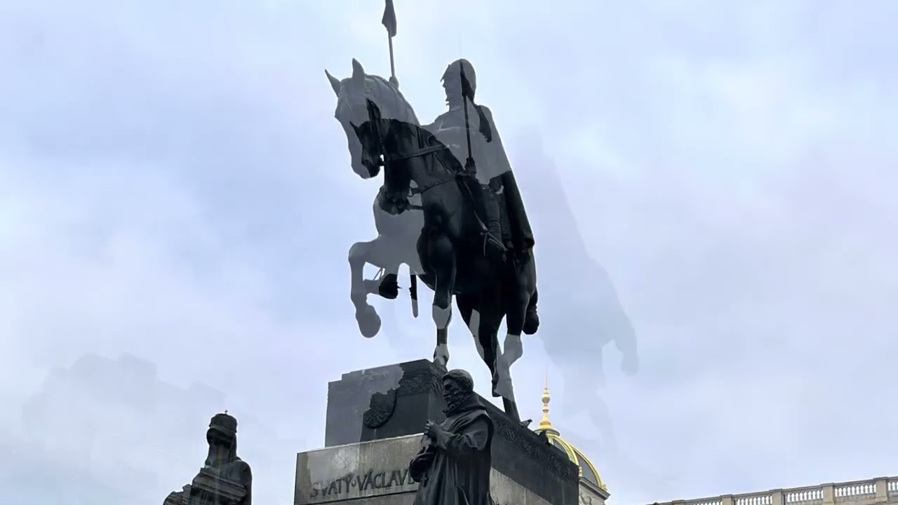 Czech Republic Prague - statue of Saint Wenceslas, Saint Wenceslas Square @Ageisjustapassportstamp