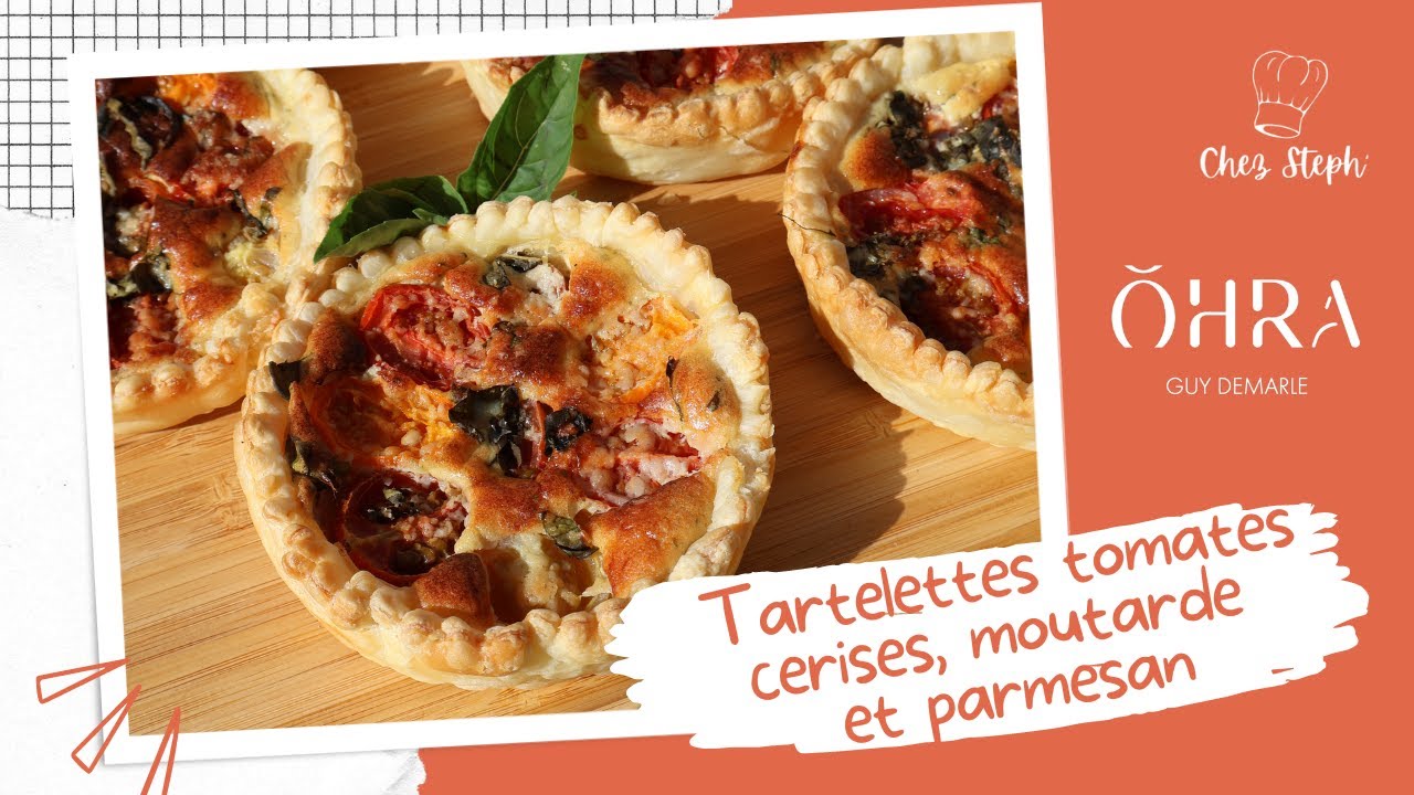 TARTELETTES TOMATES CERISES, MOUTARDE ET PARMESAN : l'atelier culinaire Guy Demarle