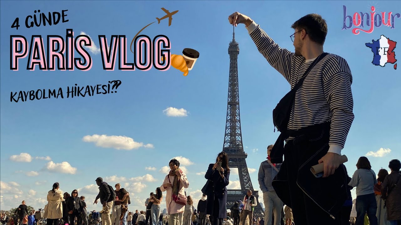 PARİS VLOG | 4 günde Paris'te nereye gittik ve neler yedik? Metro faciasııı...