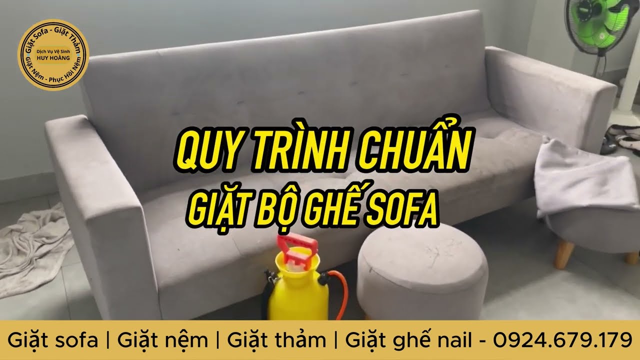 Quy trình giặt sofa - Dịch Vụ Vệ Sinh Huy Hoàng