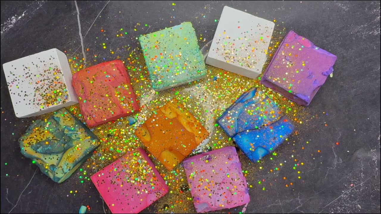 Dyed Crunchy & Dusty Gym Chalk Asmr