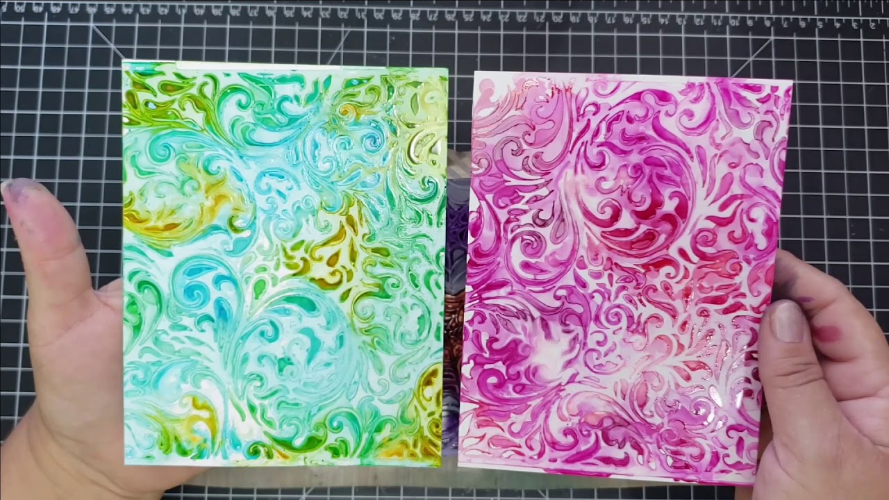Stenciling with Alcohol Inks