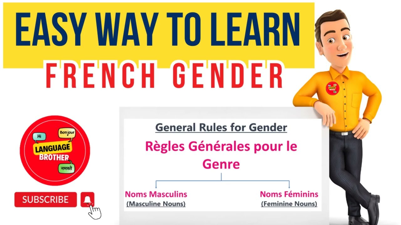 Easy Way to Learn French Gender 😮 |  French Grammar | Fren Masculin and Feminine | Langauge Brother