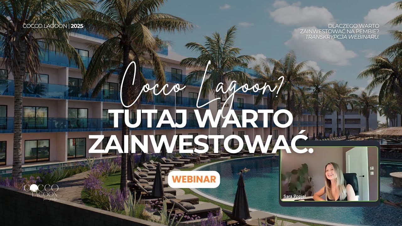 5* Inwestycja Cocco Lagoon. Jak zarabiać nawet 18% w skali roku na najpiękniejszej wyspie? | WEBINAR