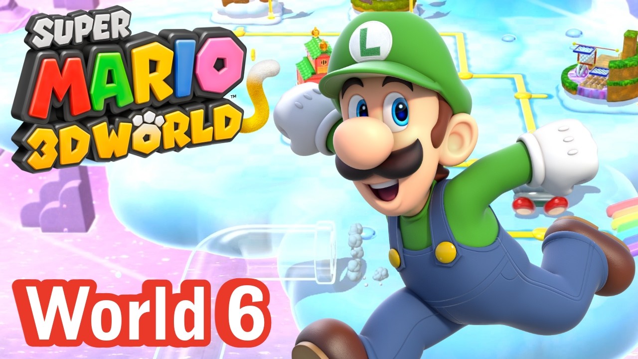 Super Mario 3D World- Playthrough: World 6 (No Commentary)