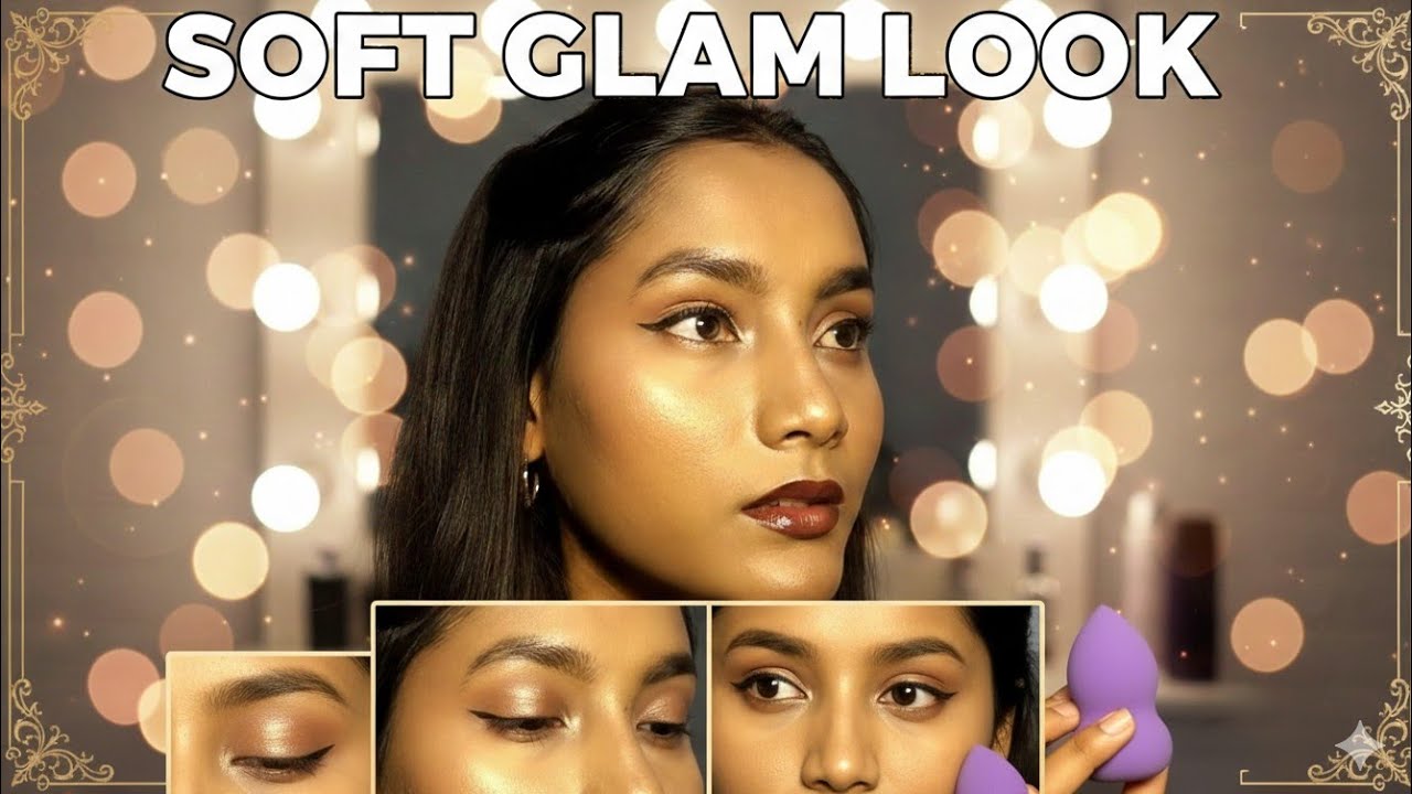 Soft glam look for dusky skin ✨