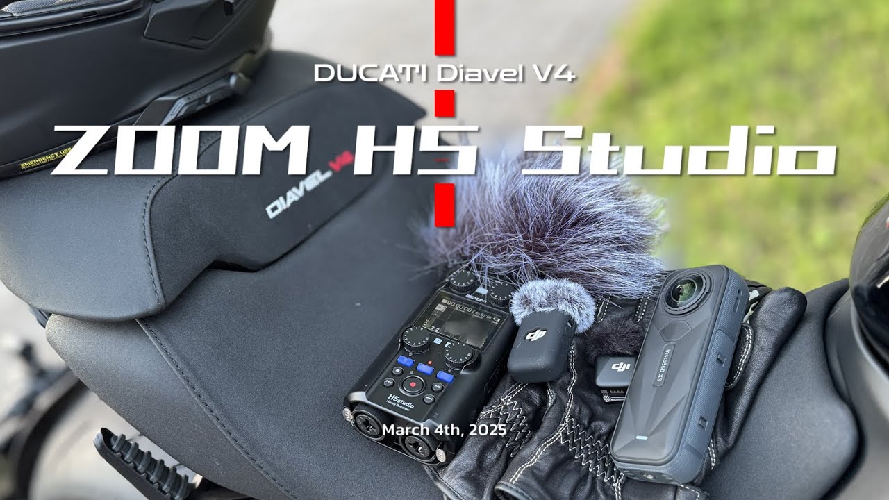 【Diavel V4】ZOOM H5 Studio 排気音を綺麗に録音したい