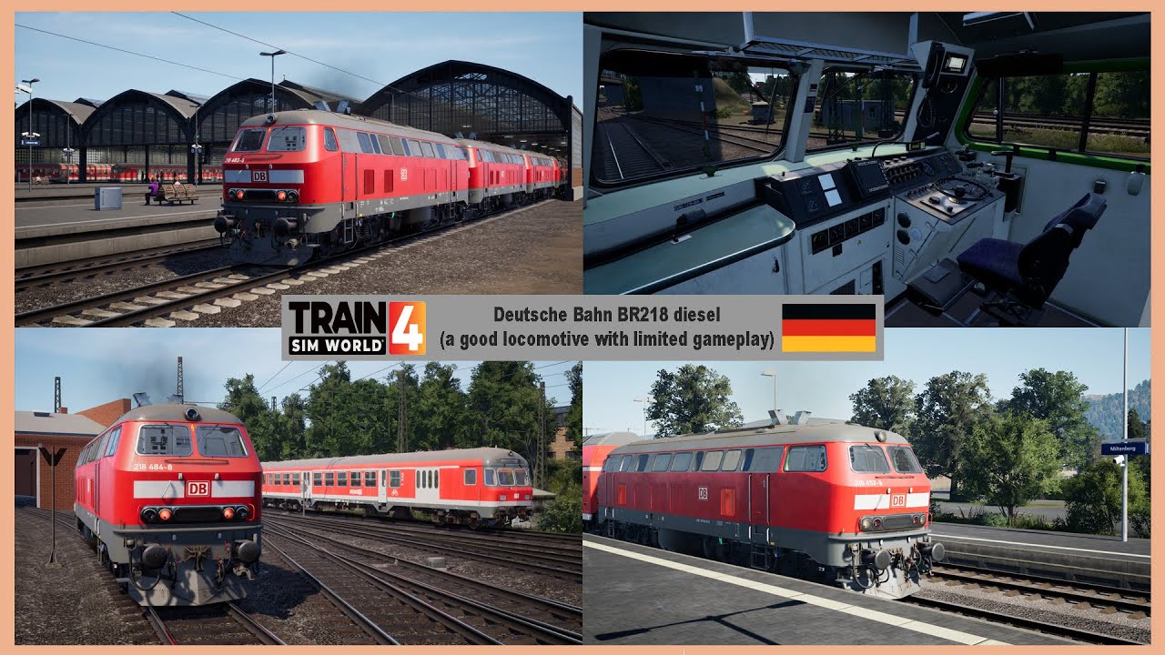 Deutsche Bahn BR218 review ~ Train Sim World 4