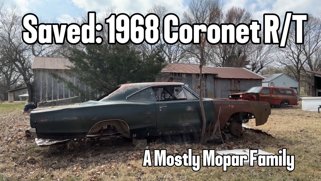 I saved this 4 speed 1968 Coronet R/T from being crushed! 440 big block RT shell will live again!