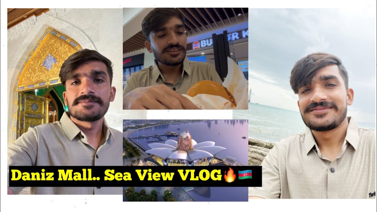 Daniz Mall And Sea Amazing View in Baku Azerbaijan 🇦🇿 VLOG