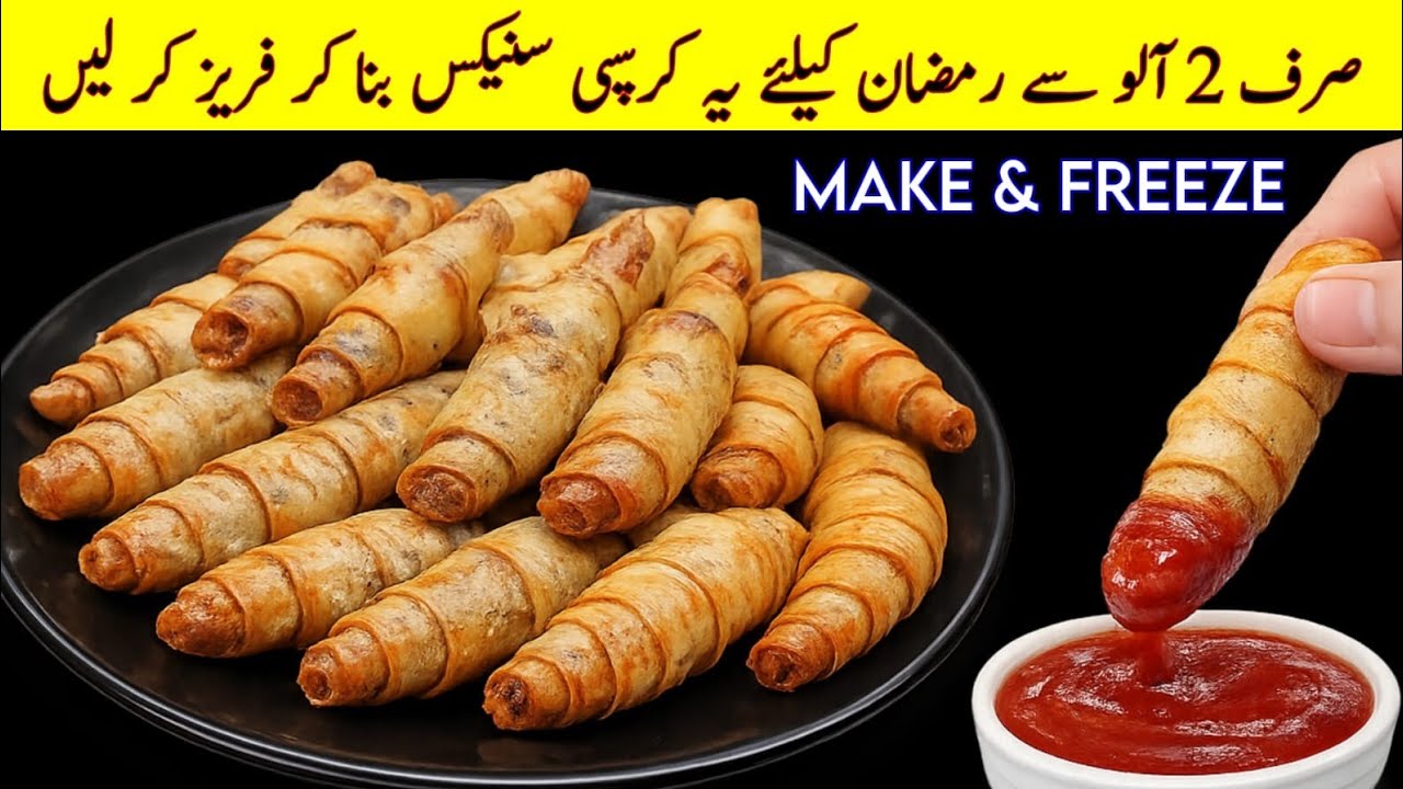 Potato Roll Samosa | New Style Aloo Samosa | Ramzan Iftar Snack | Make & Freeze Recipe | Samosa