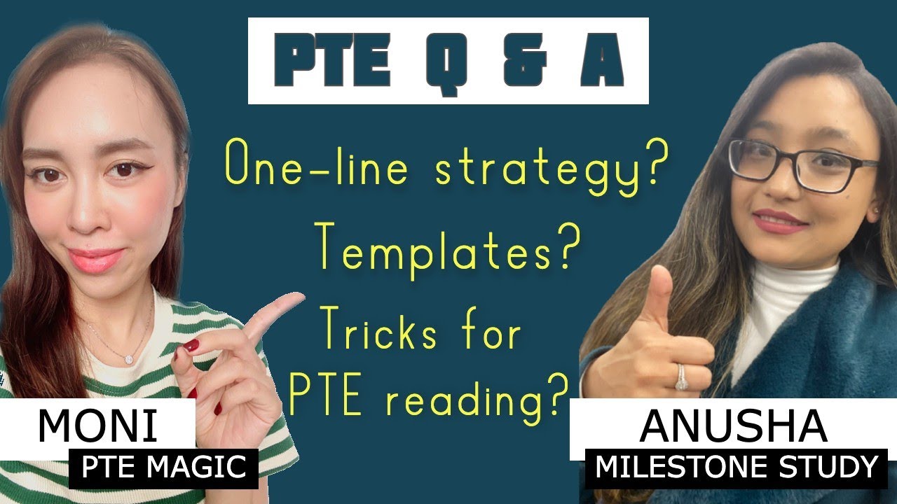 PTE Q&A: One-line strategy in Read Aloud | Reading | Templates (with Moni from @MoniPTEMAGIC)