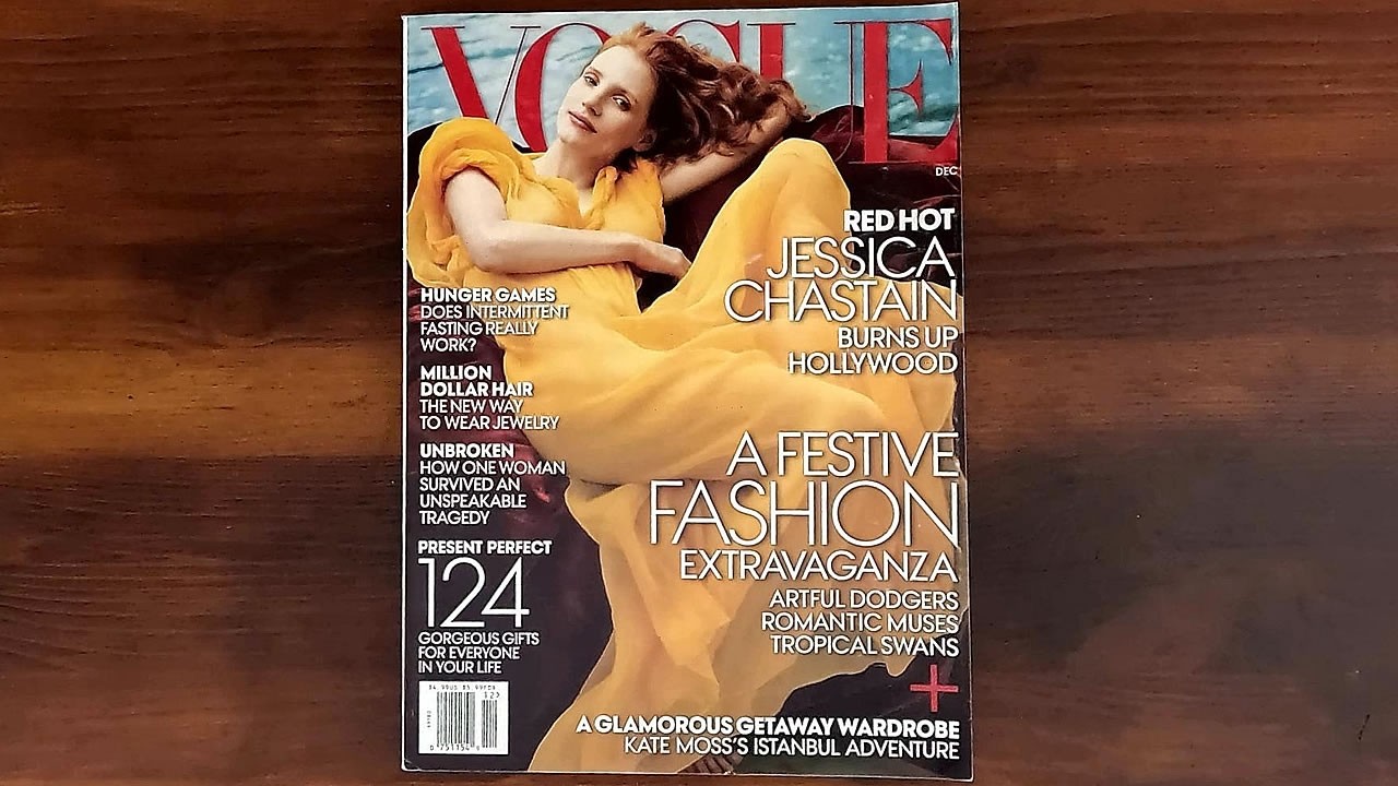 🎄 Vogue December 2012 Jessica Chastain, Kate Moss, Sienna Miller | ASMR Magazine Flip Through