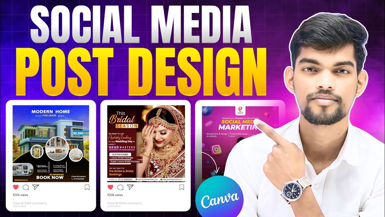 Social Media Post Design Tutorial in Hindi 2025 | Instagram Post Design | Canva Tutorial