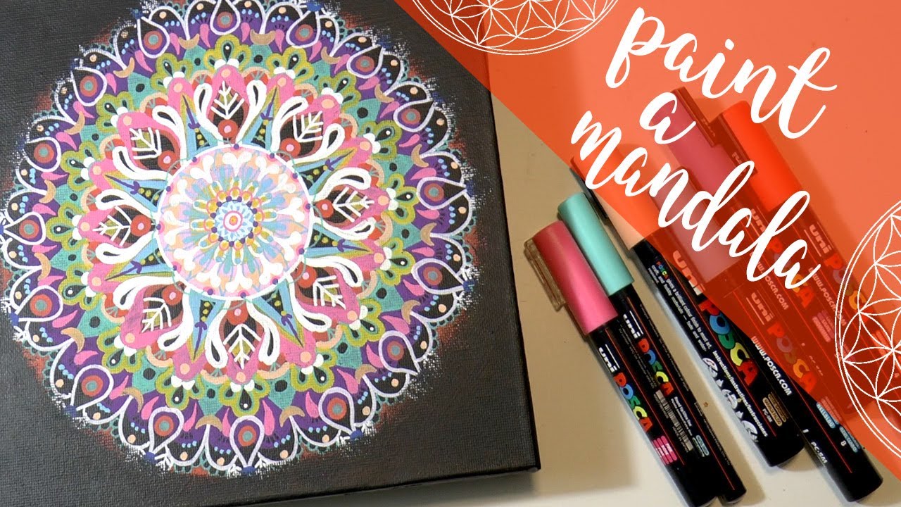 Mandala painting with posca markers