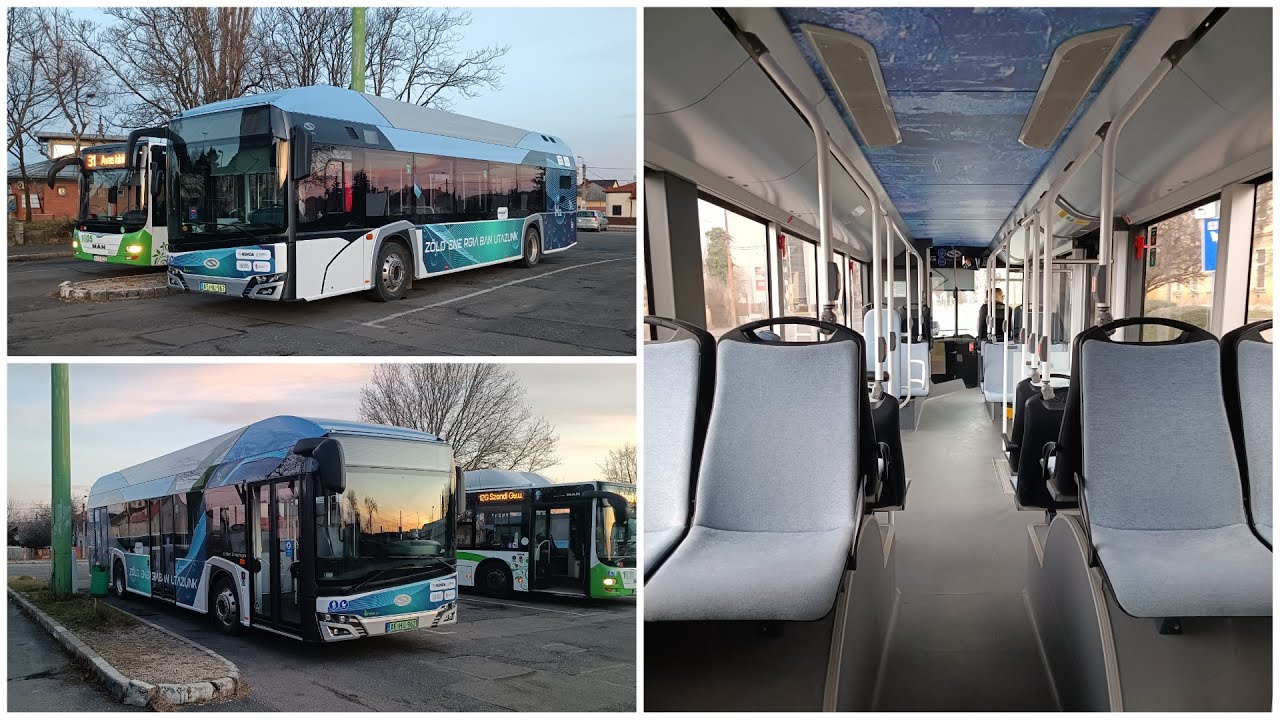 Solaris hidrogén hajtású tesztbusz az MVK-nál (21, 101B, 30, 35-ös vonalakon)
