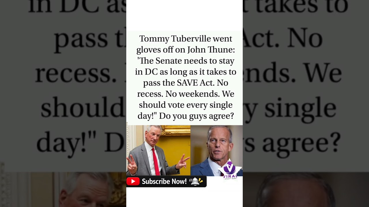No breaks. No excuses. Just action. 🏛️💥 #SAVEAct #TommyTuberville #NoRecess