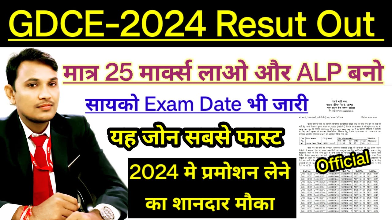 Good News🎉🎉...GDCE 2024 CBT Result OUT | GDCE 2024 Latest Updates | Cut Off कितनी रही #railway #gdce