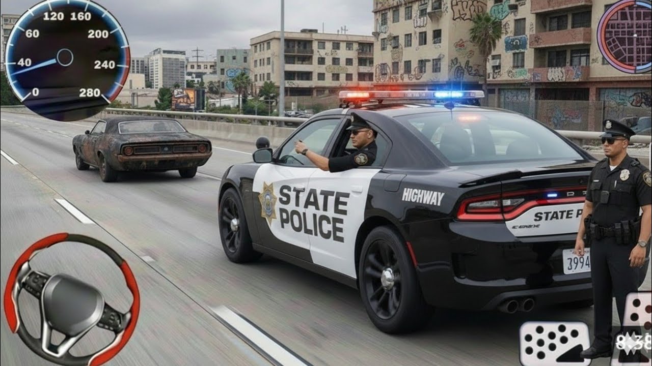 Police Car Chase Simulator 3D - Night City Police Chase | Realistic Android Gameplay