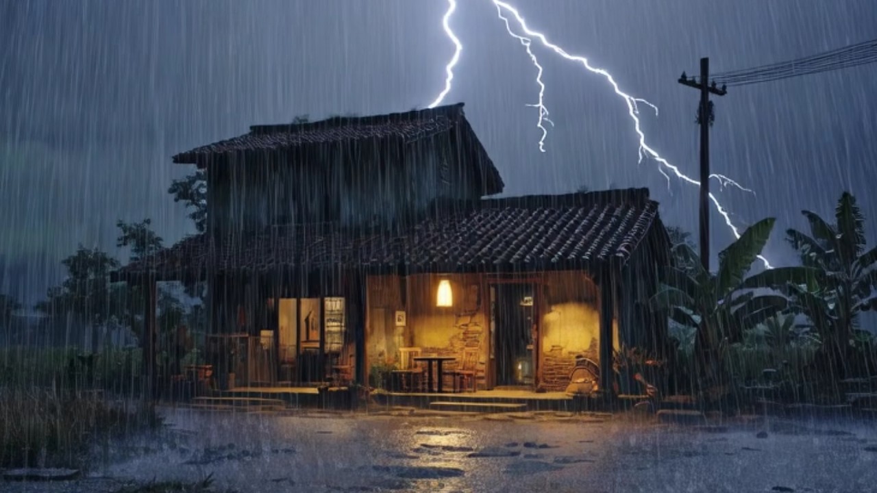 Sleep Fast Tonight with Relaxing Heavy Rain & Rolling Thunderstorm Sounds