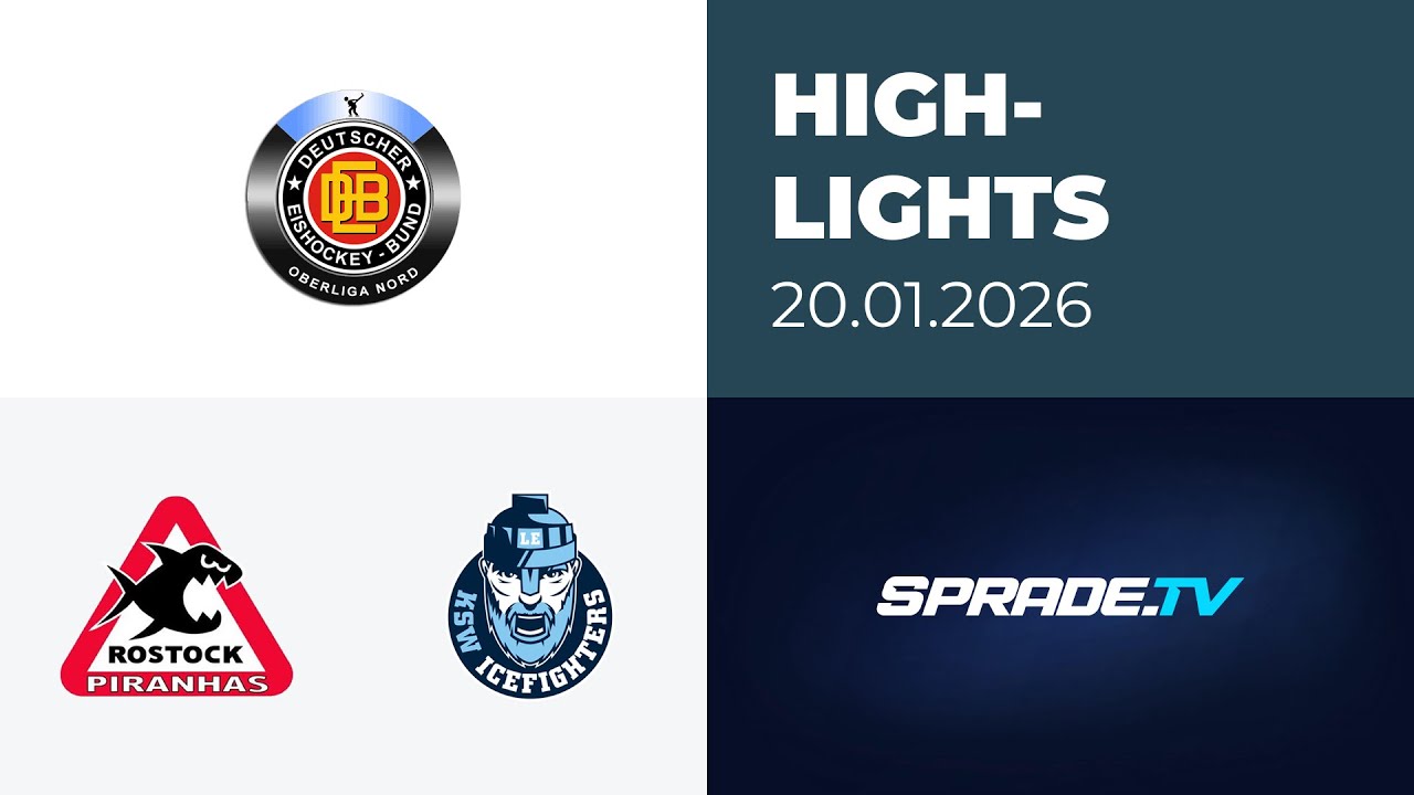 20.01.2026 - Highlights - Rostock Piranhas vs. KSW IceFighters Leipzig