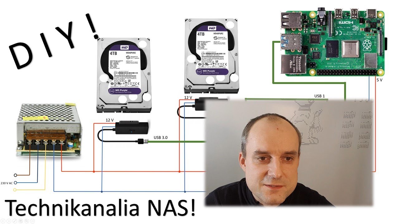 Raspberry PI NAS na dyskach 3.5