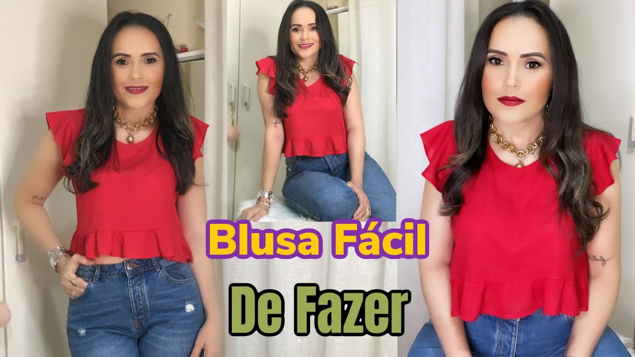 CORTE E COSTURA BLUSA / CROPPED COM BABADO ( SEM MODELAGEM)