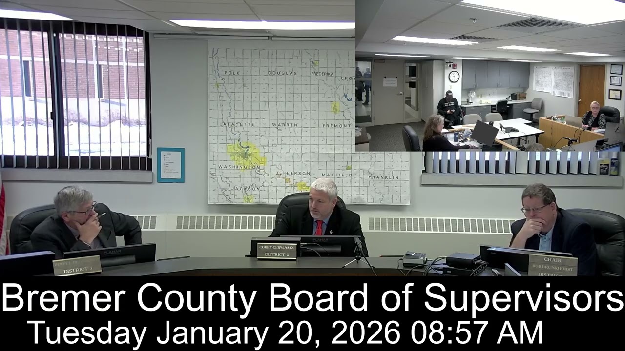Bremer County Board of Supervisors Meeting - January 20, 2026