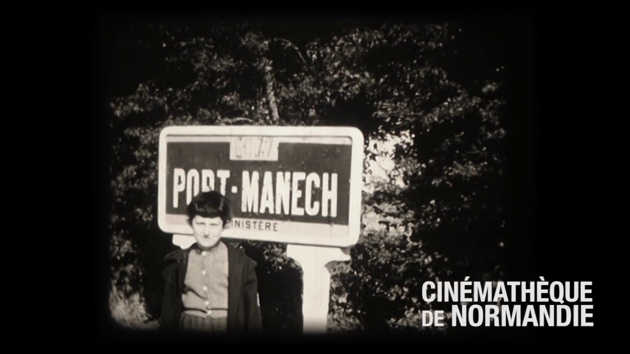 Port Manec'h en 1950, la côte et des barques