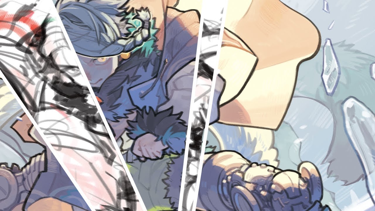 illustration making けぶる雪