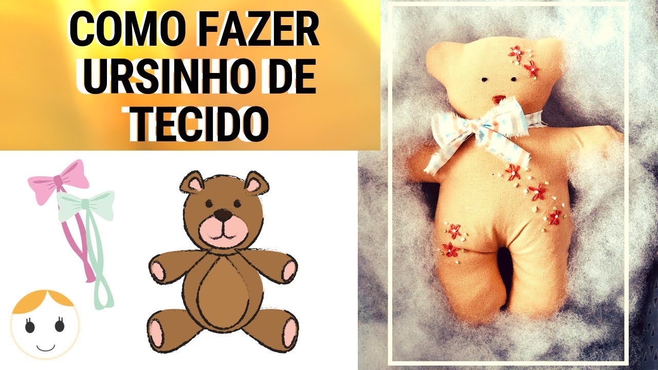 DIY: URSO AMIGO COM MOLDE COSTURA À MÃO SEM MÁQUINA NO DRICA TV