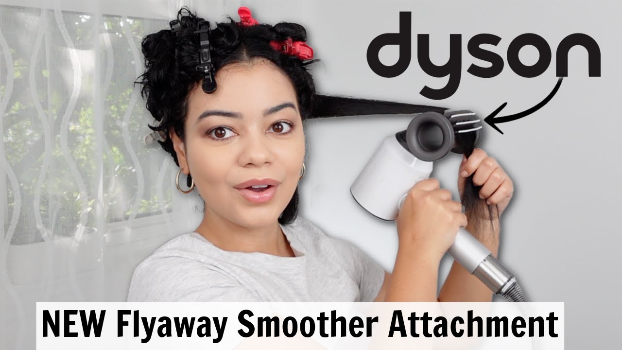 NEW Dyson SuperSonic Flyaway Smoother Attachment on Curly Hair