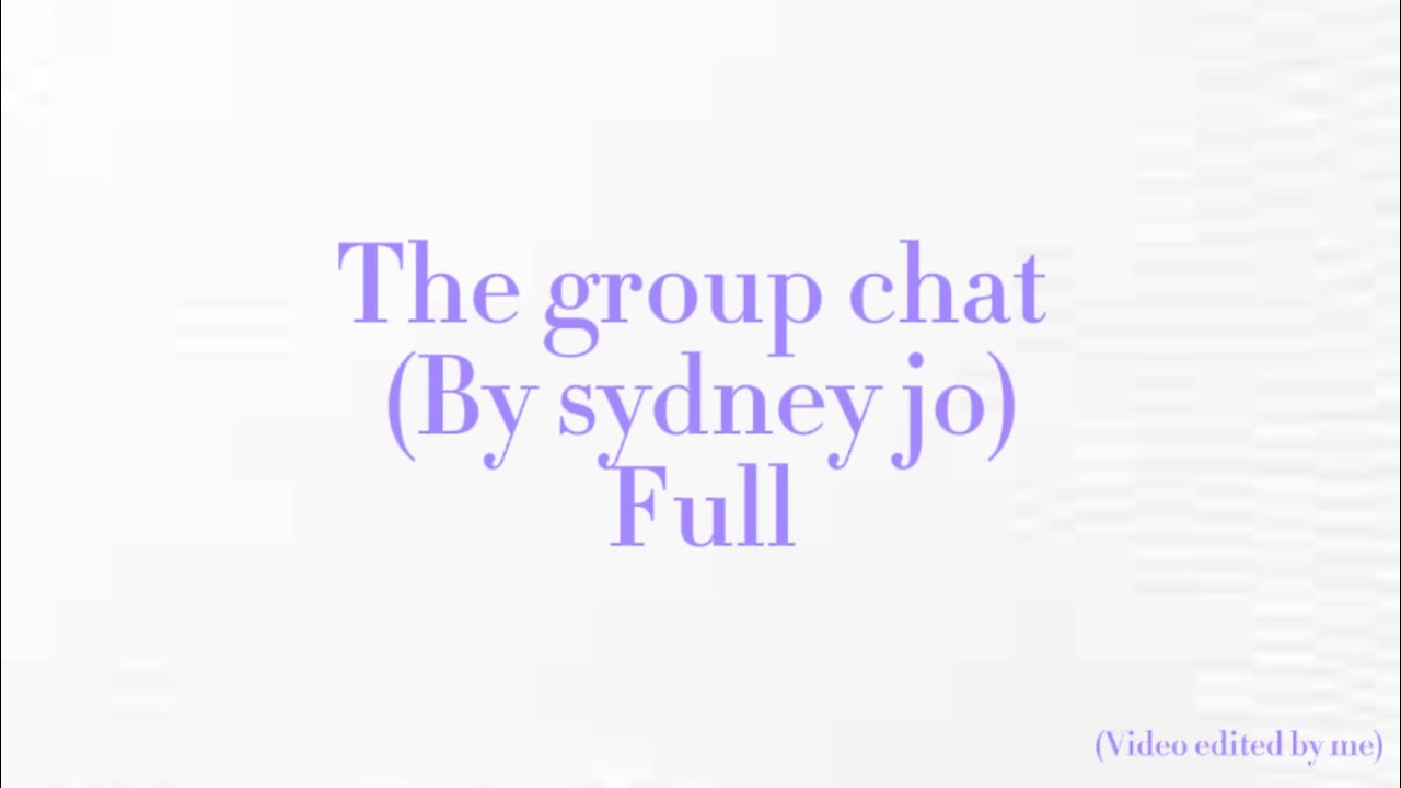 The group chat 💬 #sydneyjo #tiktok #season4 !!
