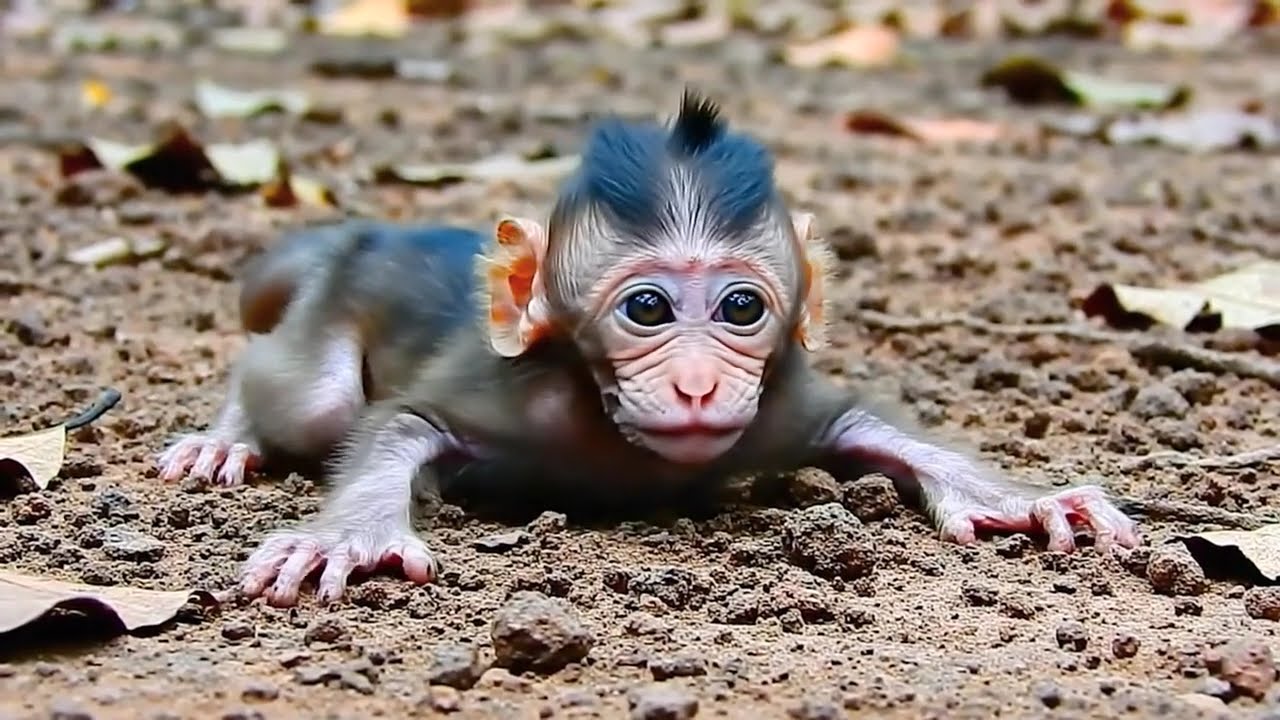 Heart-Wrenching Moment: Baby Monkey Cries Uncontrollably When Mom Walks Away!