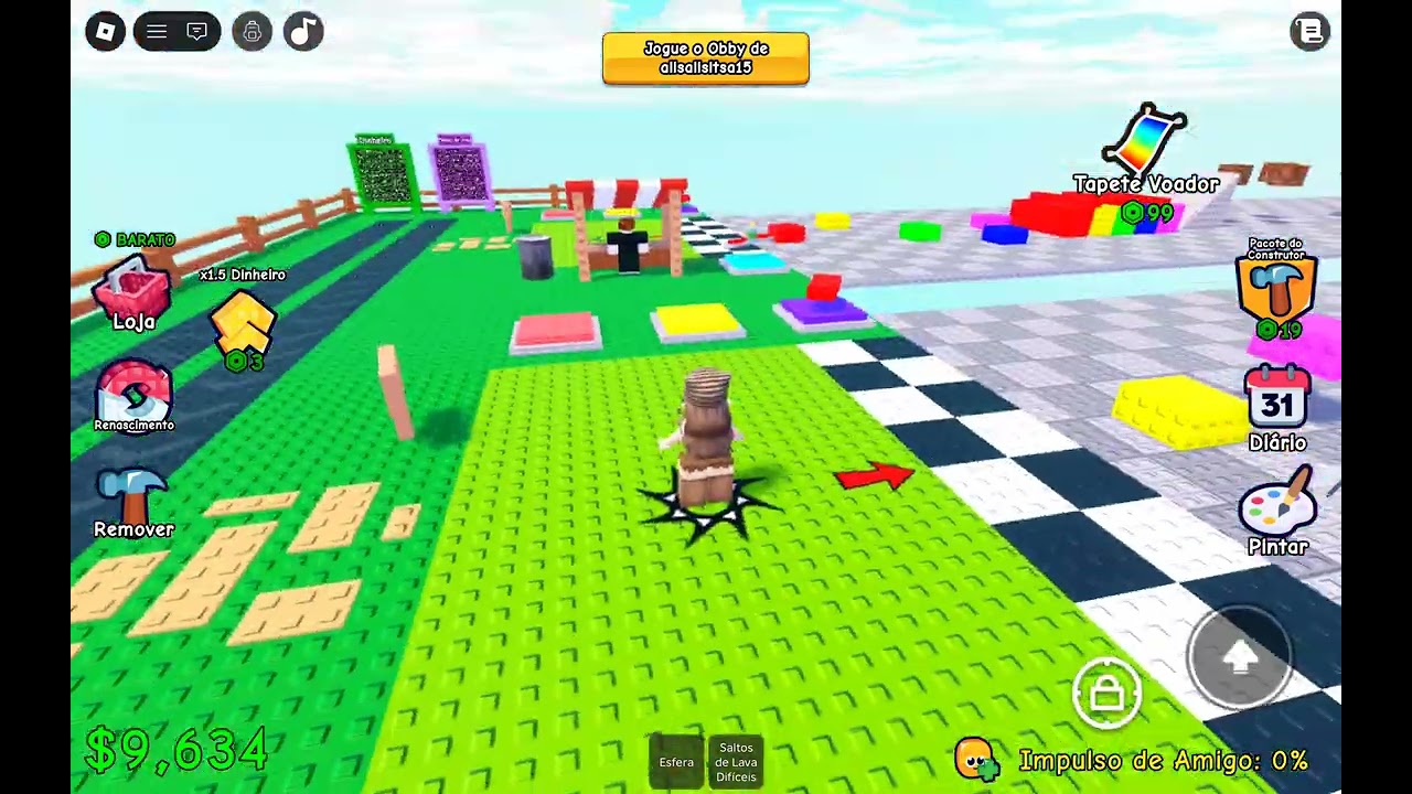 Playing build youre own obby and be like me...