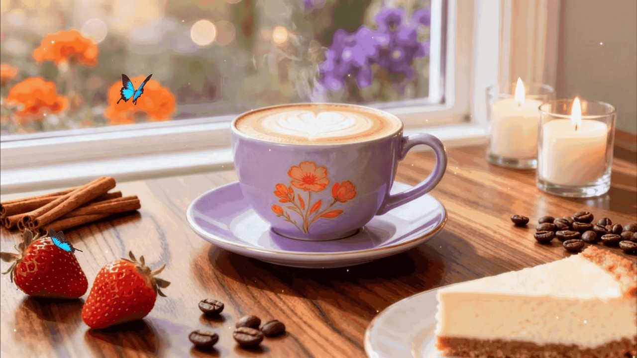 Happy March Jazz Café ☕ Positive Spring Morning Jazz & Bossa Nova Piano for Relaxing and Working