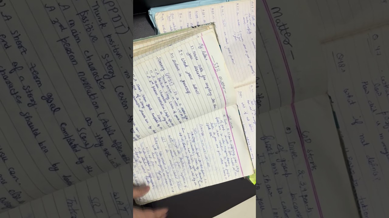 My SSB Preparation Journey Notes | It made 100 Officers 🤩🤩