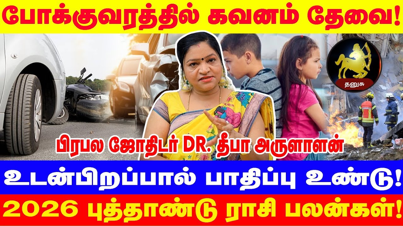 2026 புத்தாண்டு ராசி பலன்கள்! போக்குவரத்தில் கவனம் தேவை!dr.deepa