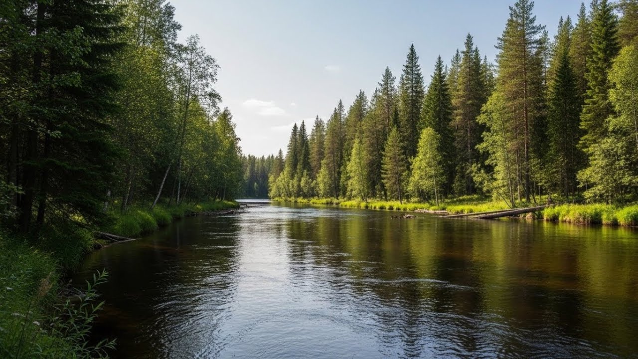 Peaceful Forest River 🌲🌊 Natural Ambience for Deep Sleep and Stress Relief #2856