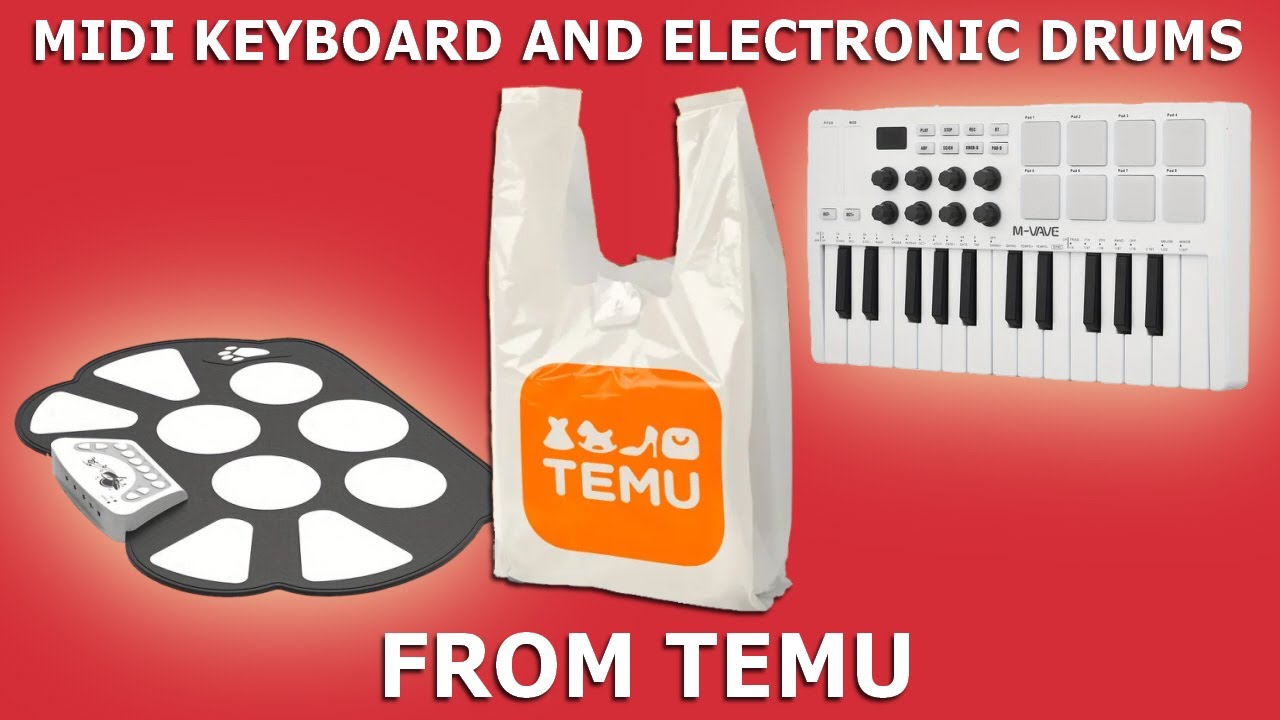 Unboxing & Testing a MIDI KEYBOARD and ROLL UP DRUMS from TEMU