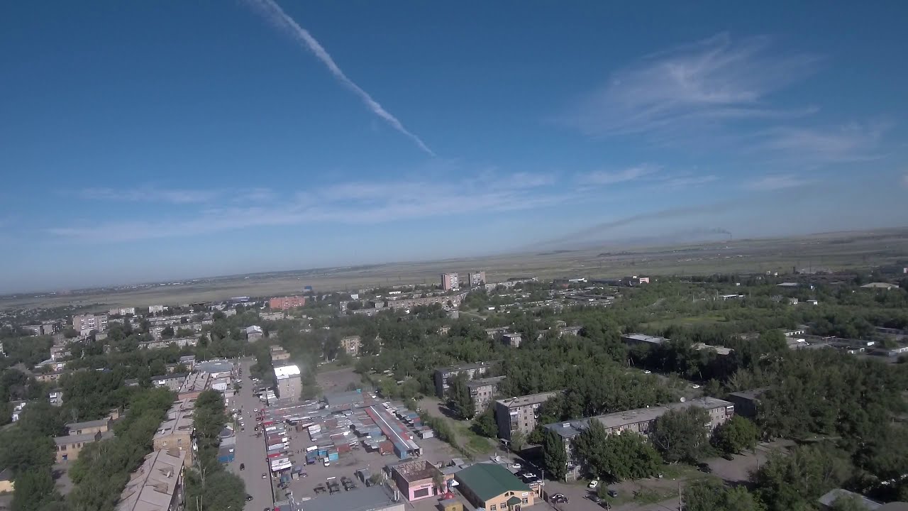 Майкудук с воздуха | 12 мкр | облёт от рынка 