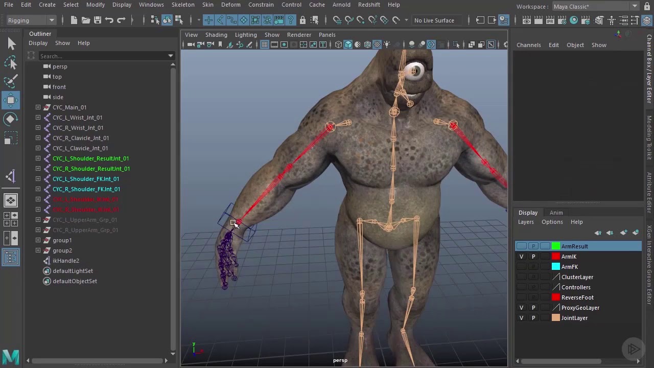 Creating the IK Controls in Maya